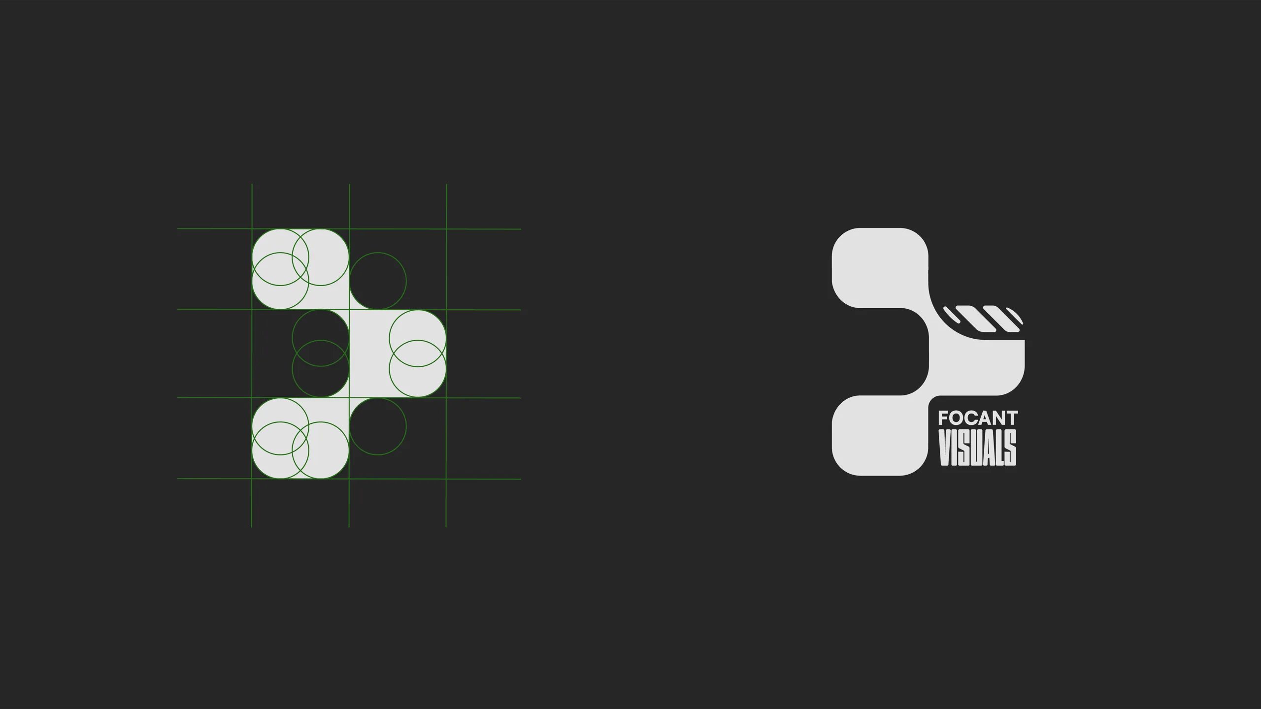 Focant Visuals — Construction du logo