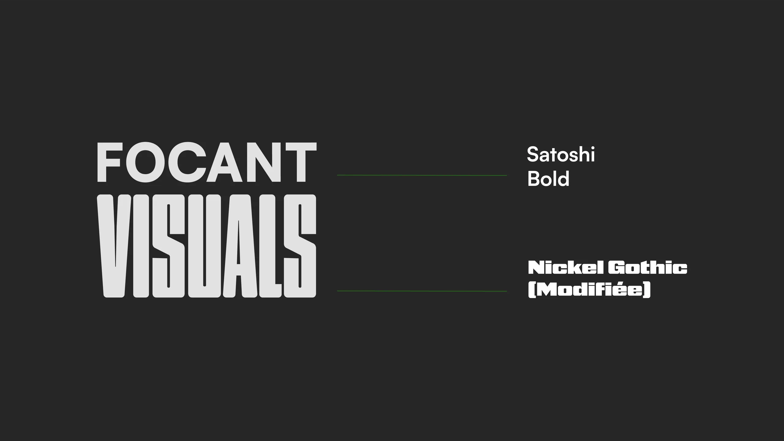 Focant Visuals — Typographie